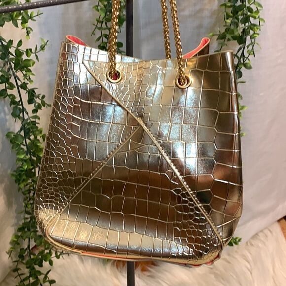 Simply Southern gold leather BunchyBag NWT - Picture 2 of 9